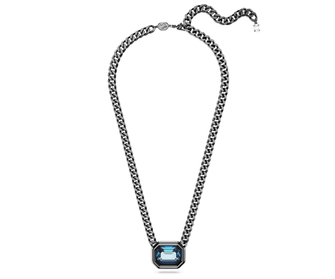 Swarovski 5671582 Pendente Millenia Taglio ottagonale Blu Placcato Rutenio