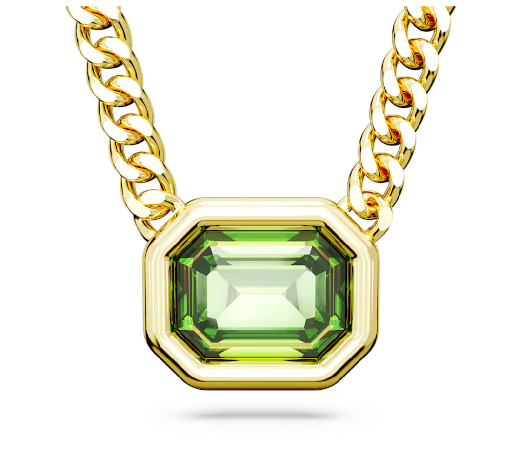 Swarovski 5671583 Pendente Millenia Taglio ottagonale Verde Placcato Oro