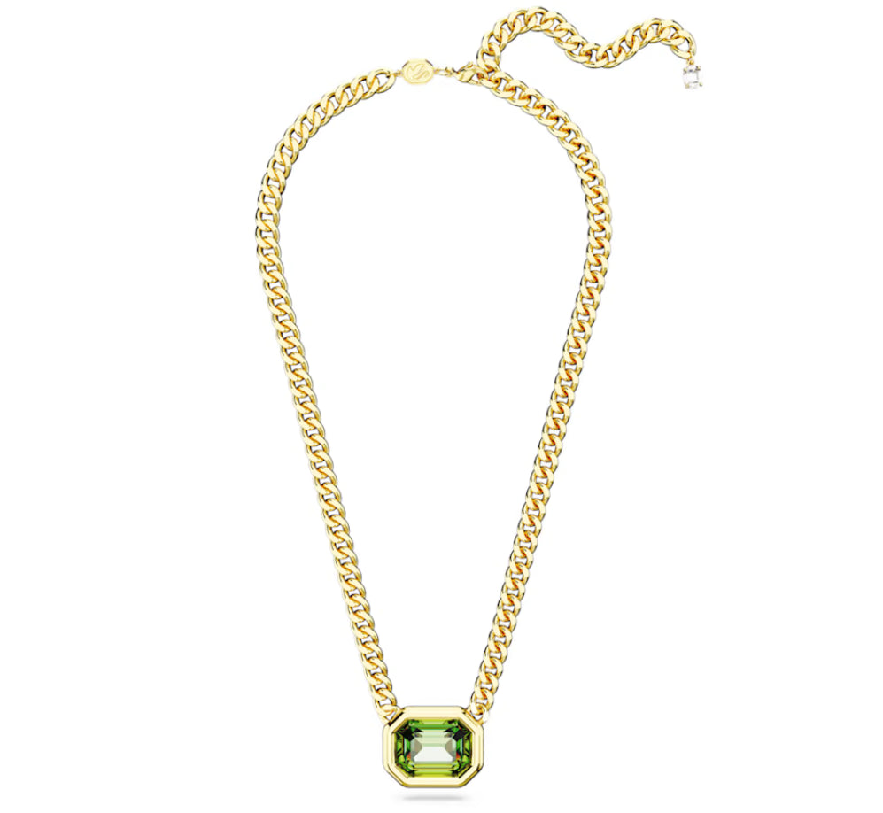 Swarovski 5671583 Pendente Millenia Taglio ottagonale Verde Placcato Oro