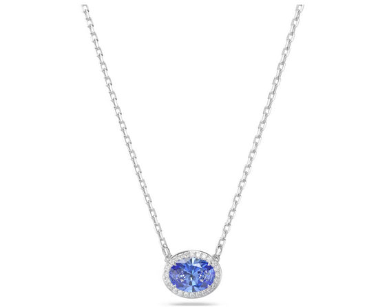 Swarovski 5671809 Collana Constella Taglio Oval Blu Placcato Rodio