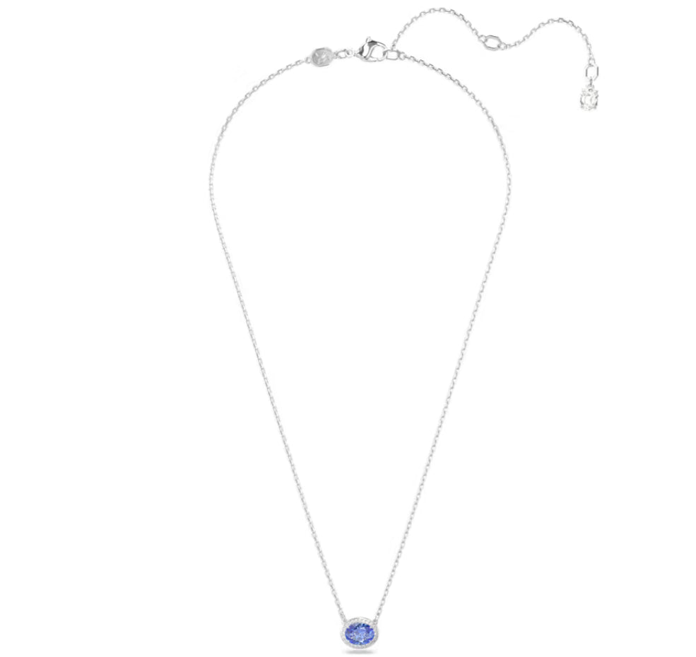 Swarovski 5671809 Collana Constella Taglio Oval Blu Placcato Rodio