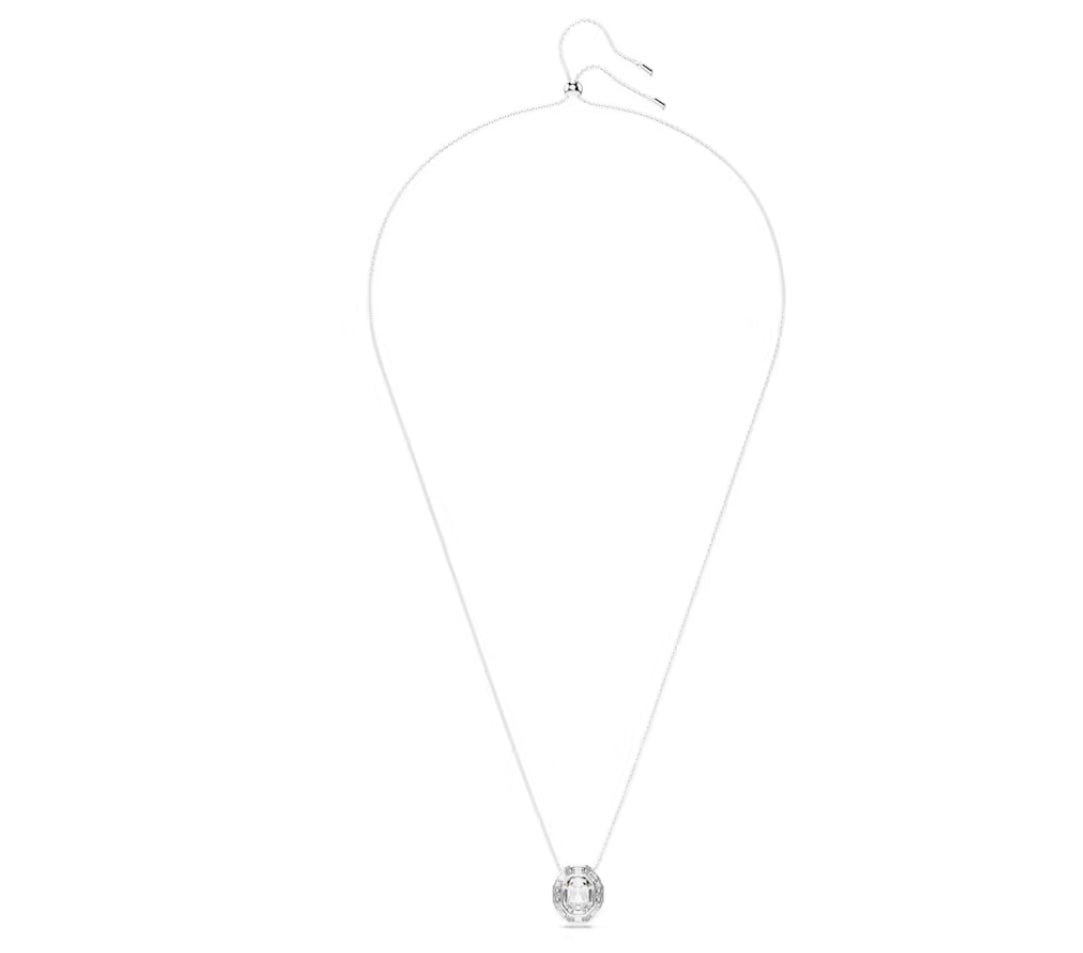 Swarovski 5669914 Pendente Mesmera Taglio ottagonale Grande Bianco Plac. Rodio