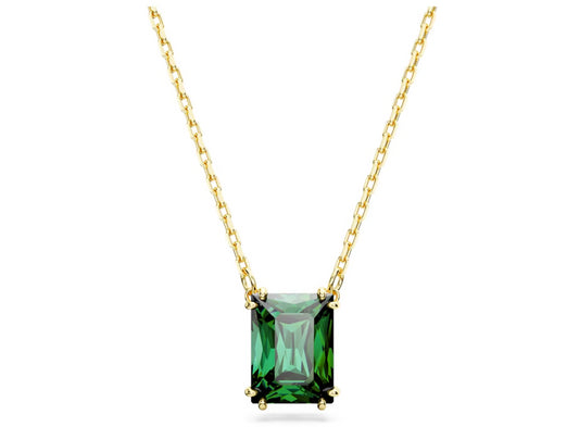 Swarovski 5677141 Pendente Matrix Taglio rettangolare Verde Placcato Oro