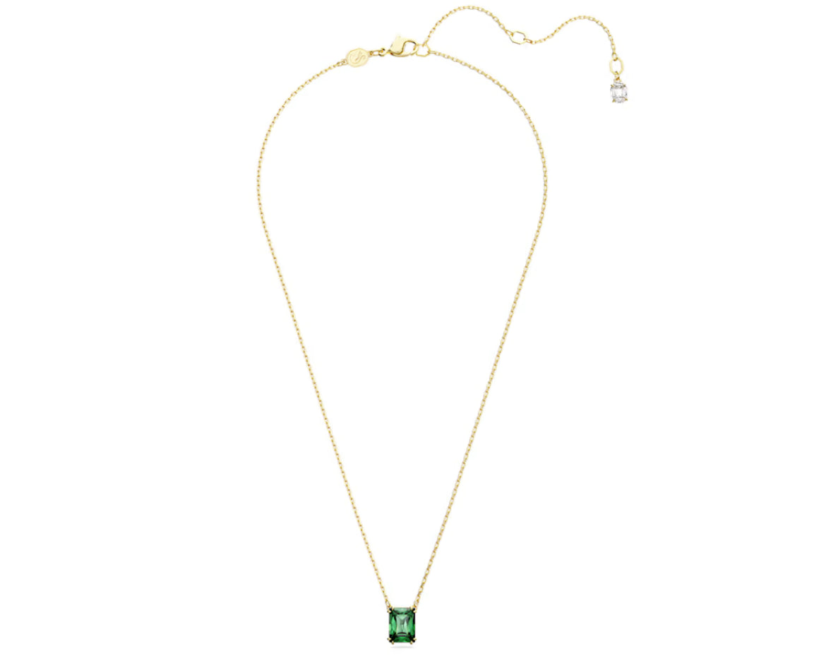 Swarovski 5677141 Pendente Matrix Taglio rettangolare Verde Placcato Oro