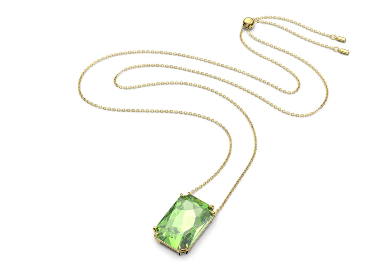 Swarovski 5619491 Pendente Millenia Taglio ottagonale Verde Placcato Oro