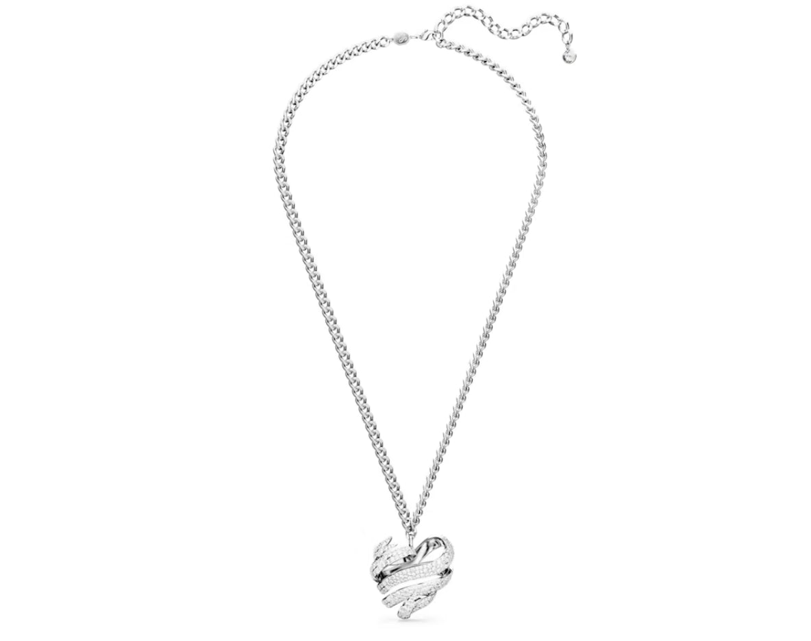 Swarovski 5647578 Pendente Volta Cuore Grande Bianco Placcato Rodio