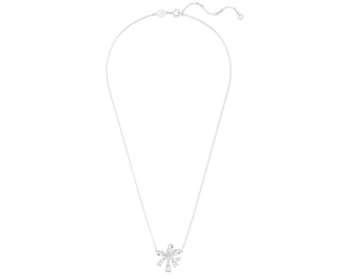 Swarovski 5647583 Collana Volta Fiocco Piccola Bianca Placcato Rodio