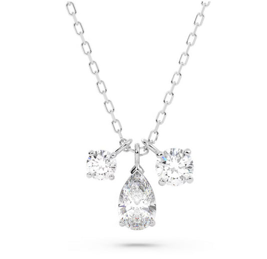 Swarovski 5571077 Pendente Attract Taglio misto Gruppo Bianco Placcato Rodio