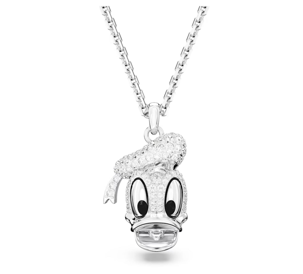 Swarovski 5668775 Pendente Disney Donald Duck Bianco Placcato Rodio