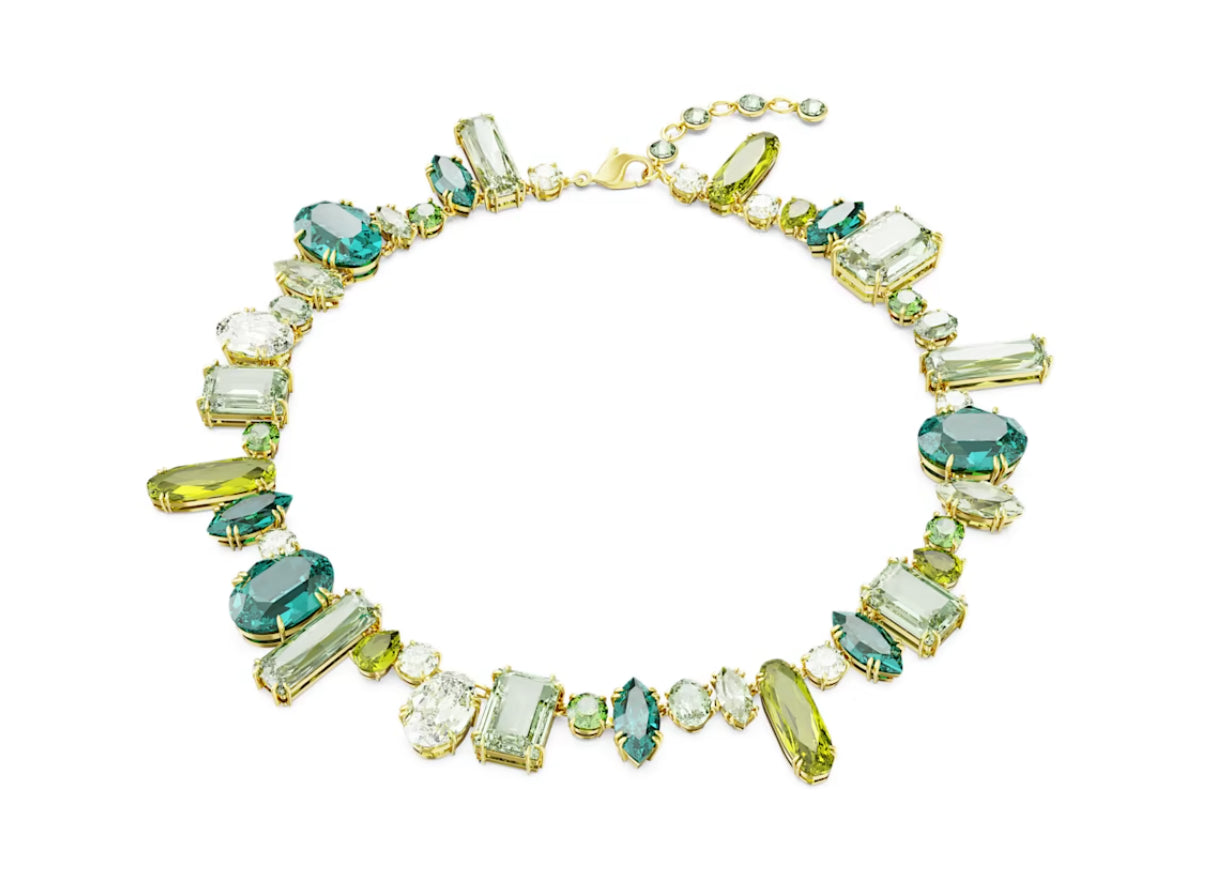 Swarovski 5657388 Collana Gema Taglio misto Verde Placcato Oro