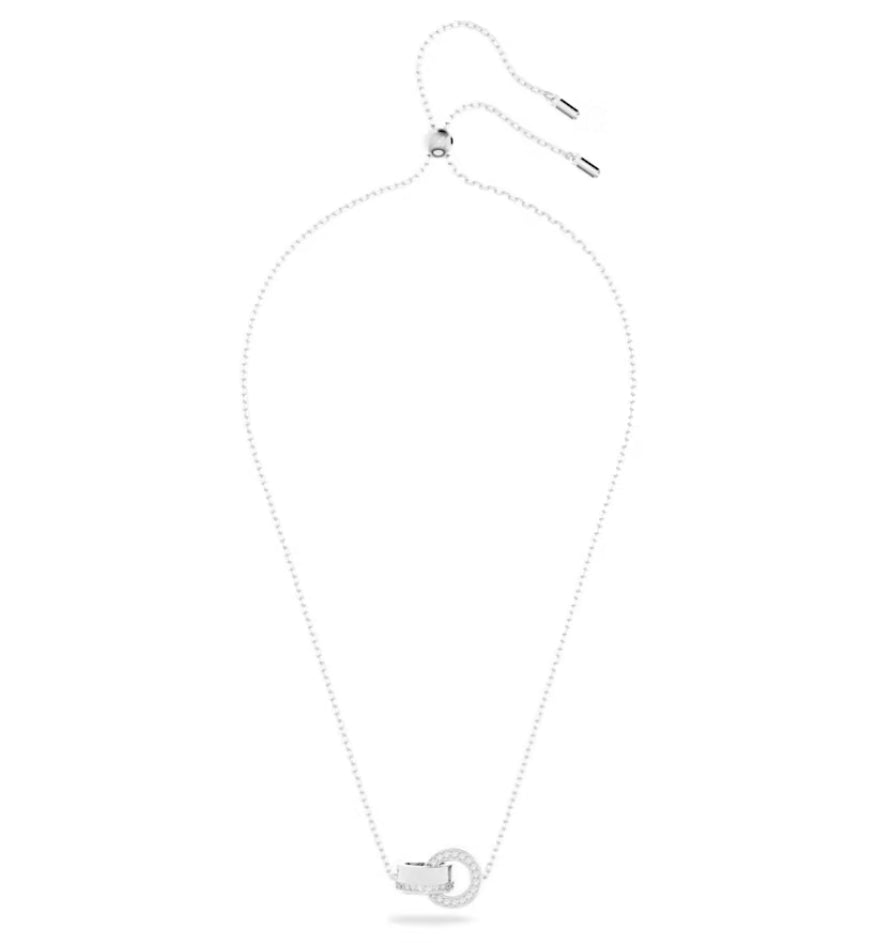 Swarovski 5636497 Pendente Hollow Anello concatenato Bianco Placcato Rodio