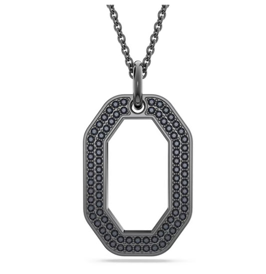 Swarovski 5651703 Pendente Dextera Forma ottagonale Piccolo Nero PlaccatoRutenio