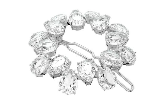 Swarovski 5620834 Fermaglio Taglio Pear Bianco Placcato Rodio