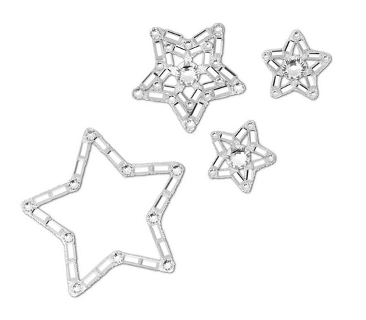 Swarovski 5668446 Gioiello per il corpo Set 4 Stella Bianco