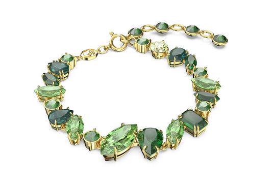 Swarovski 5652822 Braccialetto Gema Taglio misto Verde Placcato Oro