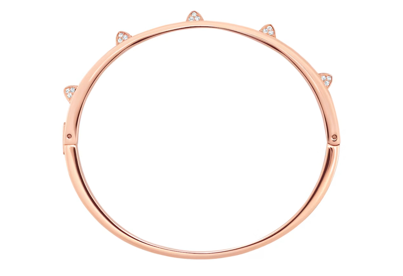 Swarovski 5098834 Bracciale rigido Tactic Bianco Finitura in tono Oro Rosa