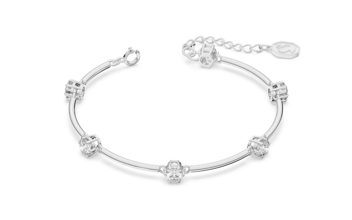 Swarovski 5641680 Bracciale rigido Constella Taglio tondo Bianco Placcato Rodio