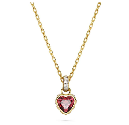 Swarovski 5648750 Pendente Stilla Cuore Rosso Placcato Oro