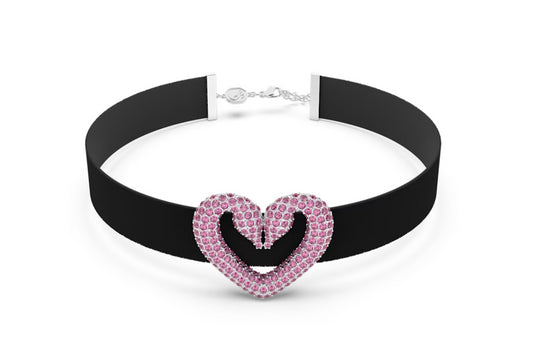 Swarovski 5631172 Girocollo Una Cuore Rosa Placcato Rodio