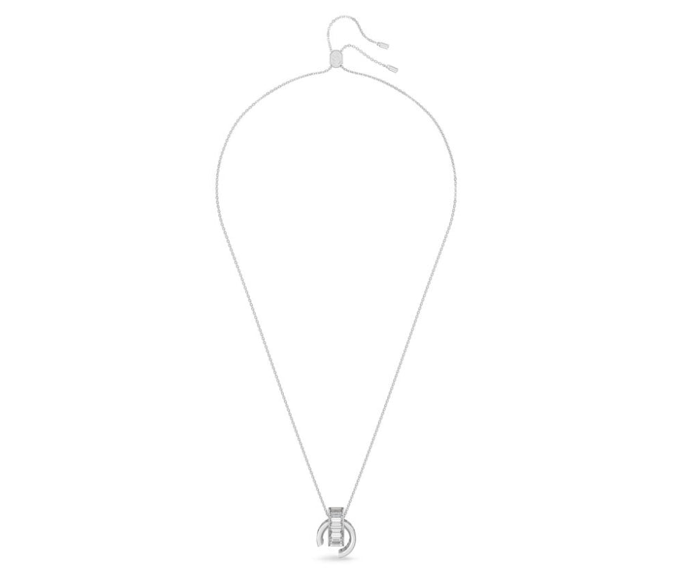 Swarovski 5639628 Pendente Matrix Taglio baguette bianco Placcato Rodio