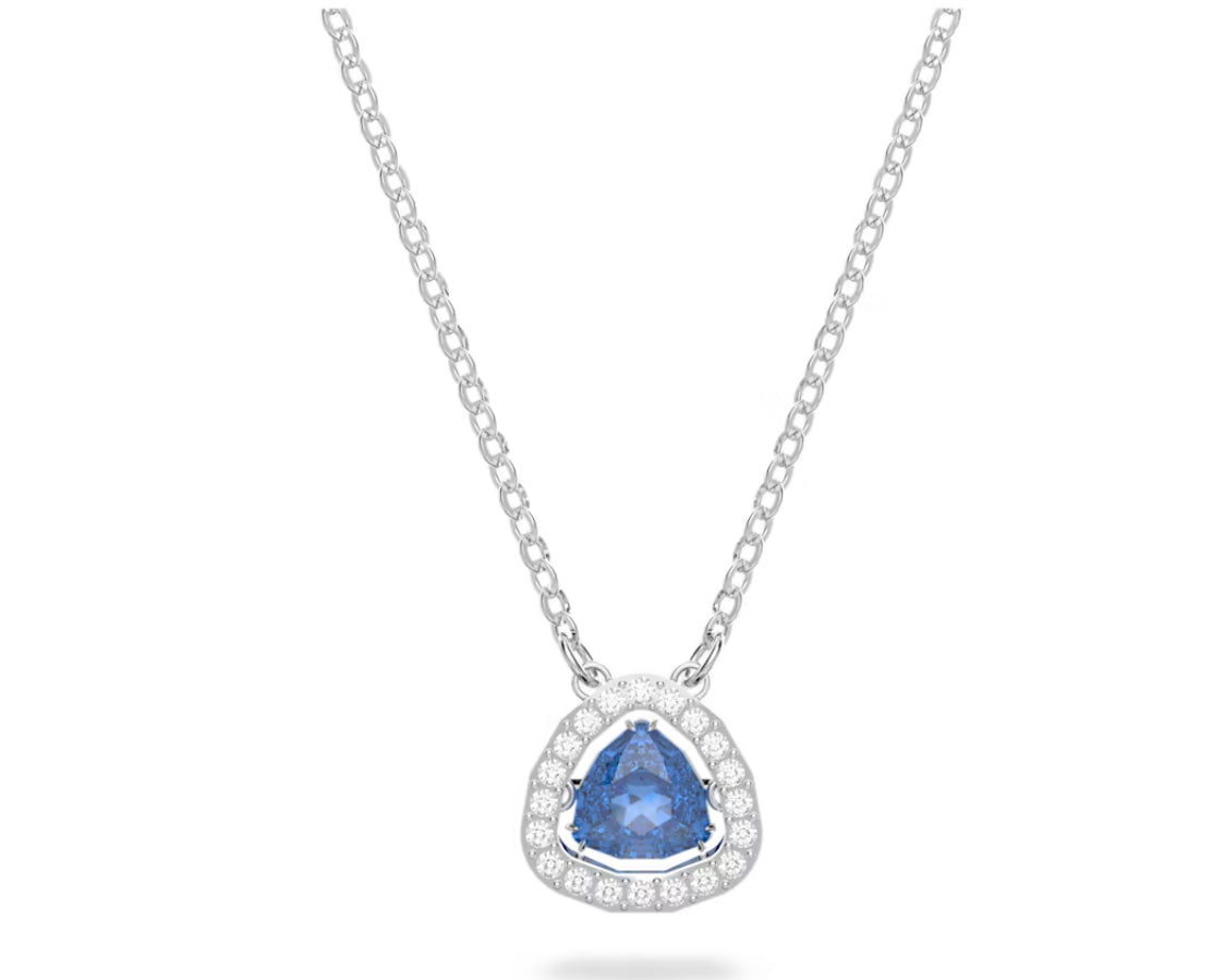 Swarovski 5640290 Collana Millenia Taglio Trilliant Blu Placcato Rodio