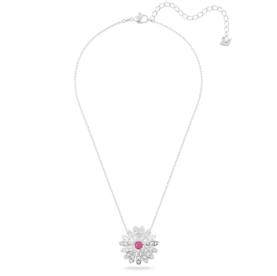 Swarovski 5642870 Pendente Eternal Flower Fiore Rosa Placcato Rodio