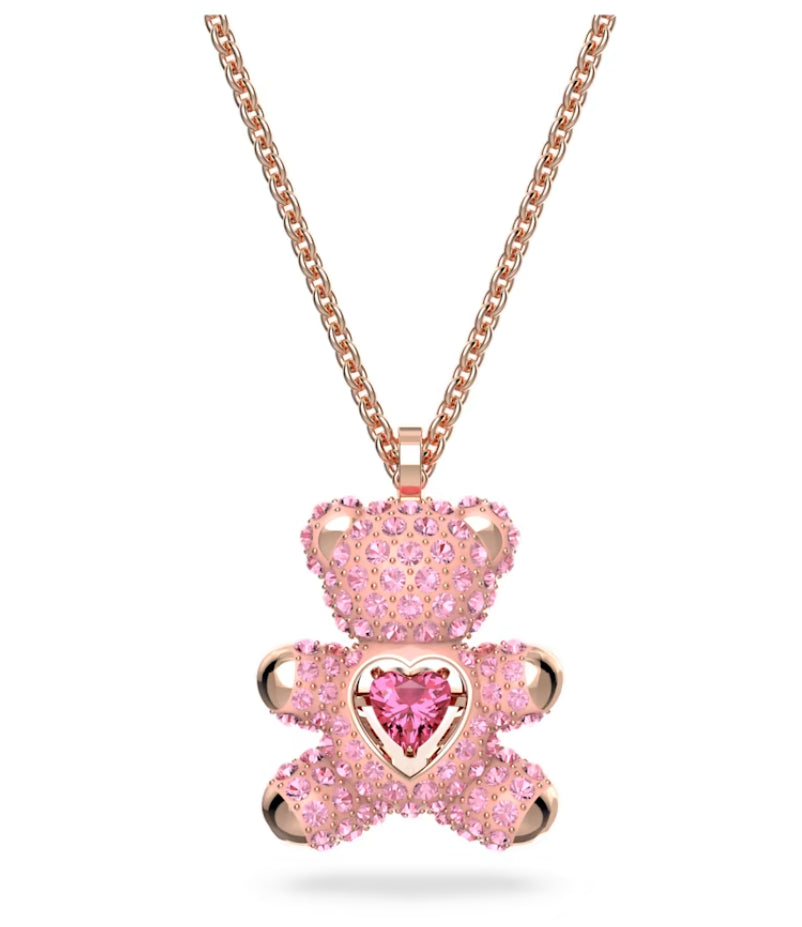 Swarovski 5642976 Pendente Teddy Orso Rosa Placcato Oro Rosa