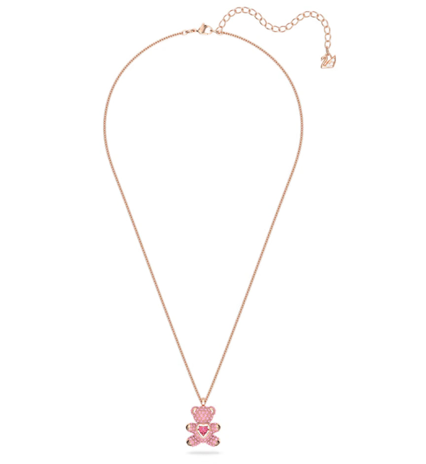 Swarovski 5642976 Pendente Teddy Orso Rosa Placcato Oro Rosa