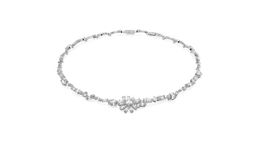 Swarovski 5644666 Collana Gema Fiore bianco placcato Rodio