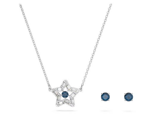 Swarovski 5646762 Set Stella Taglio misto Stella Blu Placcato Rodio