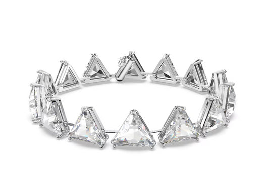 Swarovski 5600864 Braccialetto Ortyx Taglio triangolo Bianco Placcato Rodio