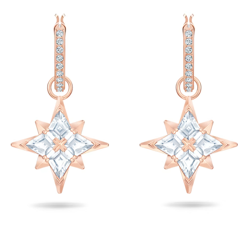 Swarovski 5494337 Orecchini pendenti Symbolic Stella Bianchi Placcato Oro Rosa