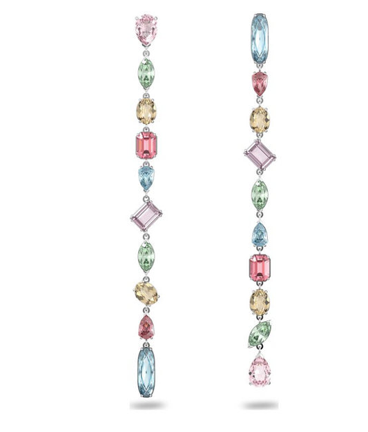 Swarovski 5600979 Orecchini pendenti Gema Extra lungo multicolore Placcato Rodio