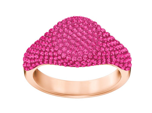 Swarovski 5406202 Anello Stone Signet Fucsia Placcato Oro Rosa Taglia 55