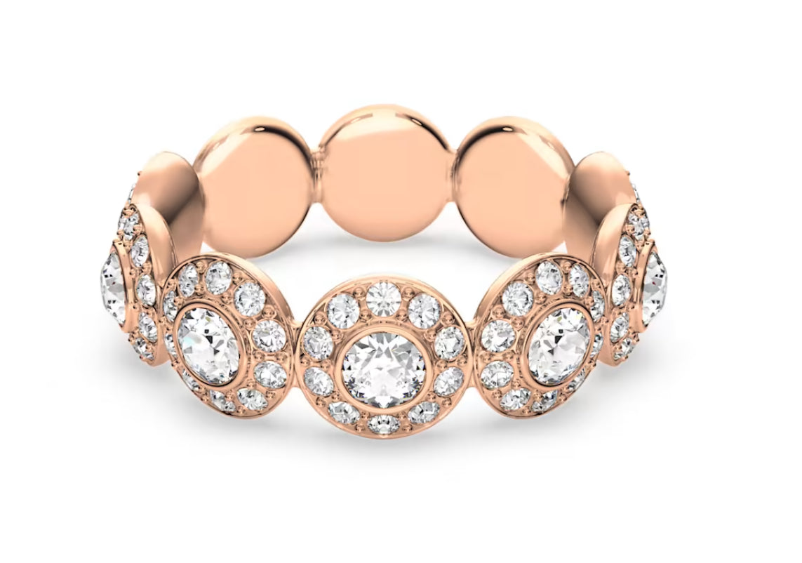 Swarovski 5424994 Anello Angelic Taglio tondo Pave Bianco P. Oro Rosa Taglia 55