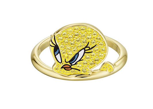 Swarovski 5488600 Anello Tweety Looney Tunes Giallo Placcato OroTaglia 55