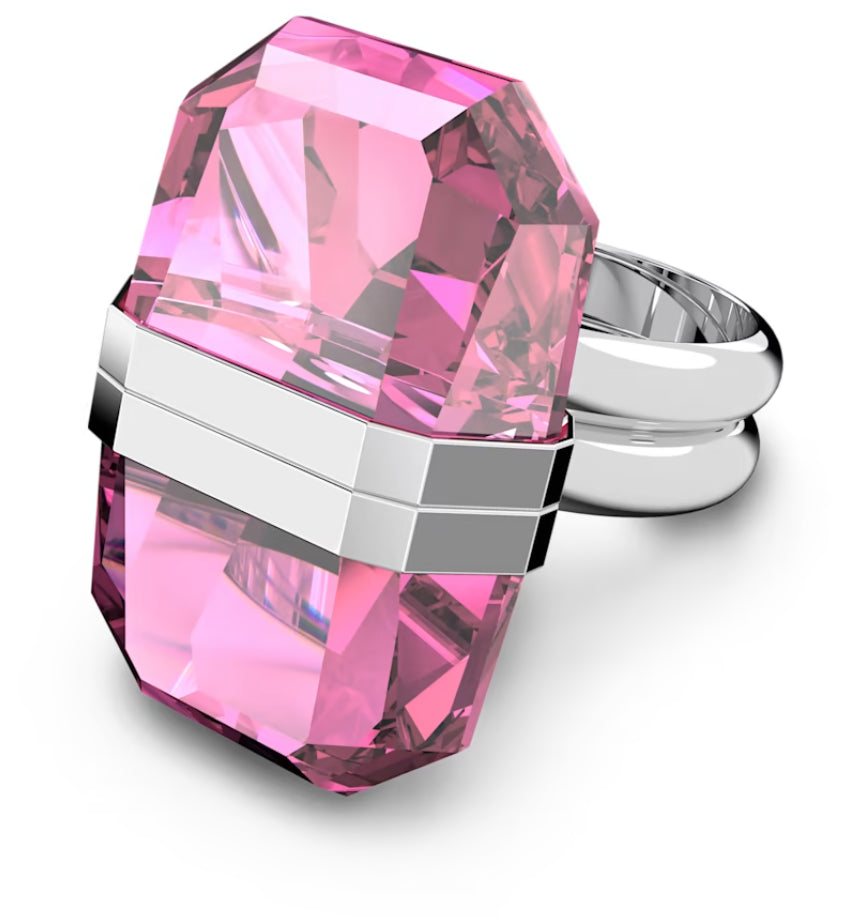 Swarovski 5628502 Anello Lucent Chiusura magnetica Rosa Placcato Rodio Taglia 55