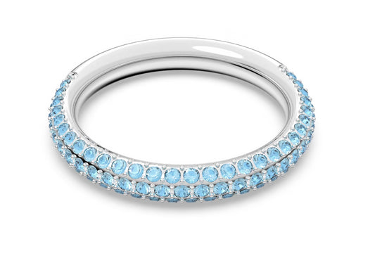 Swarovski 5642904 Anello Stone Blu Placcato Rodio Taglia 60