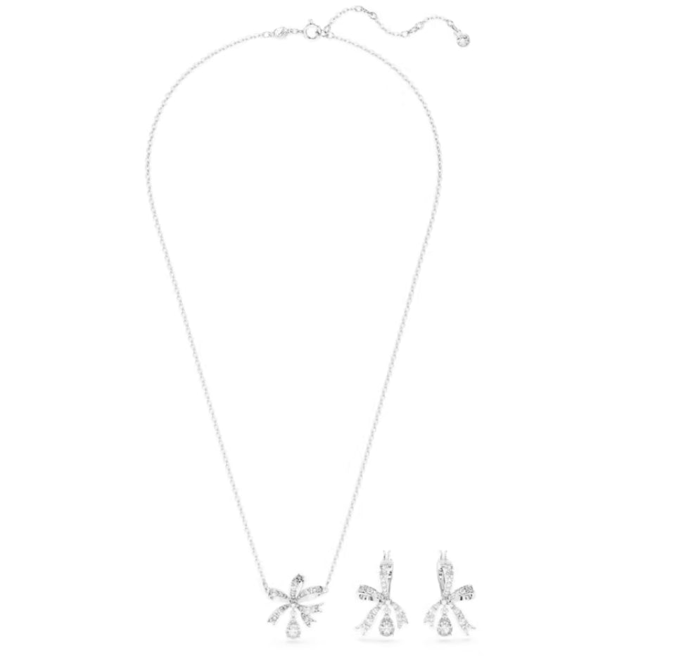 Swarovski 5660118 Set Volta Fiocco Bianco Placcato rodio