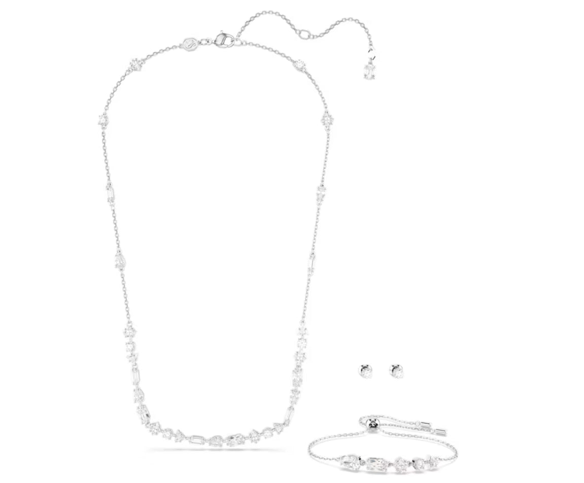 Swarovski 5665877 Set Mesmera Taglio misto Design sparpagliato Bianco Pla. Rodio