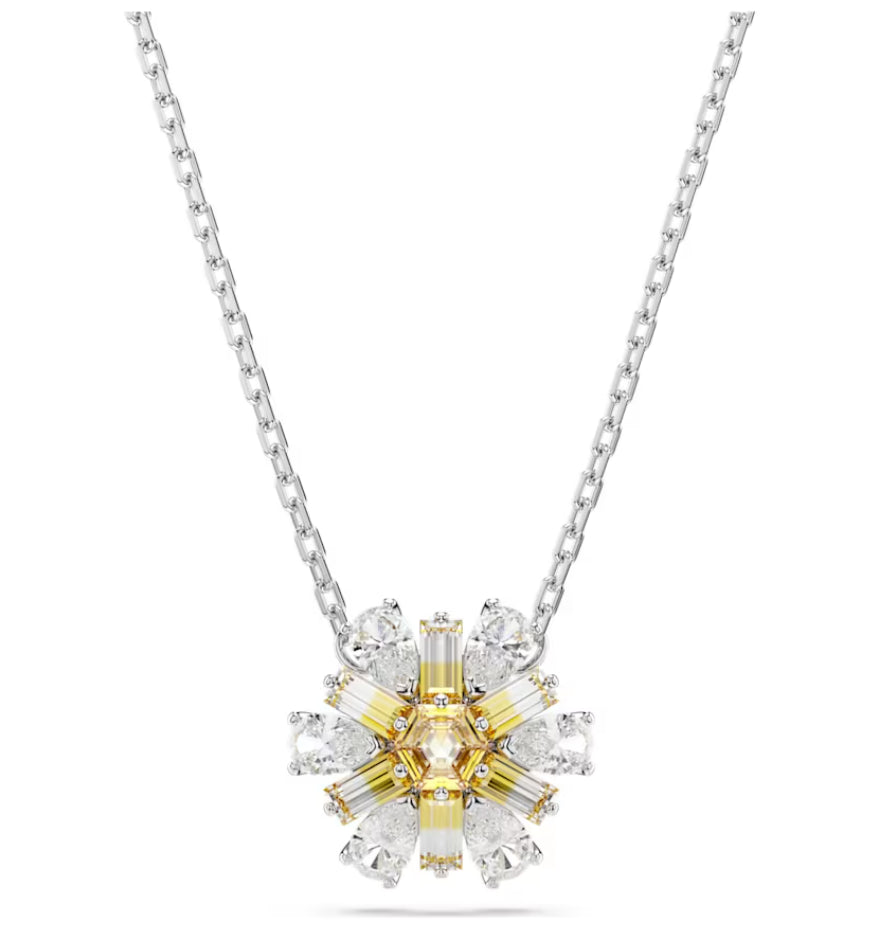 Swarovski 5679939 Pendente Idyllia Fiore Giallo Placcato Rodio