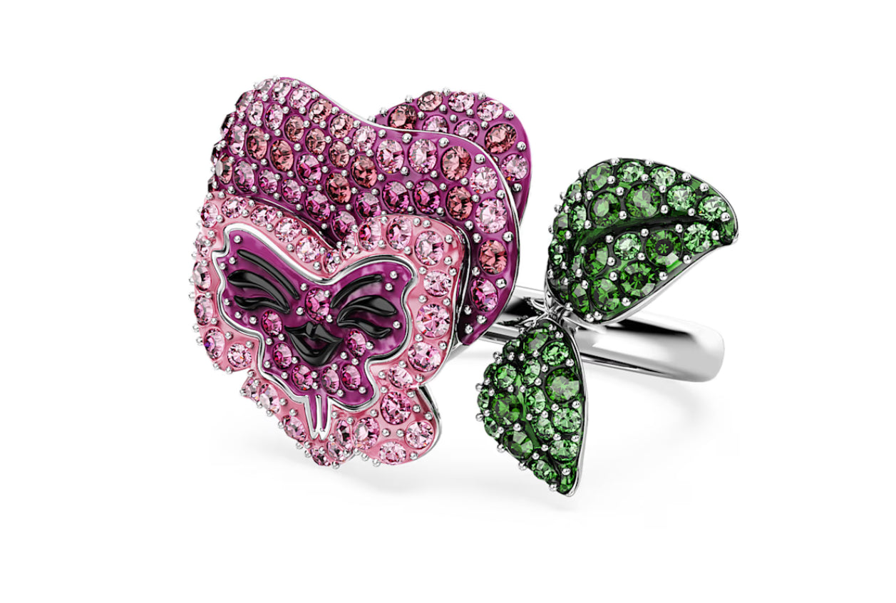 Swarovski 5682817 Anello cocktail Alice in Wonderland Fiore Taglia 50/55