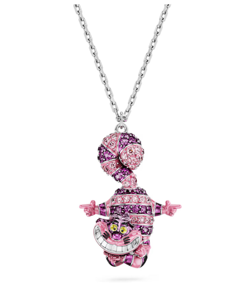 Swarovski 5682809 Pendente Alice in Wonderland Gatto Rosa Placcato Rodio