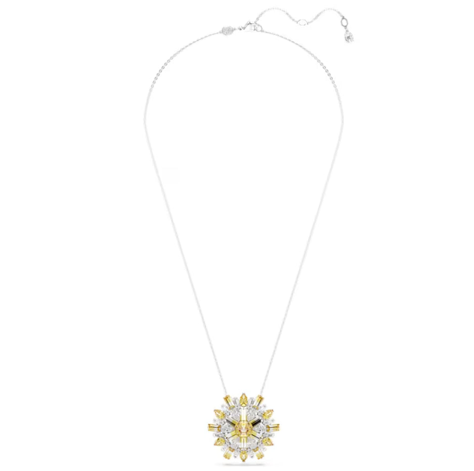 Swarovski 5679947 Pendente e spilla Idyllia Fiore Gialli Placcato Rodio