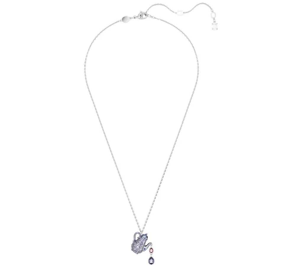 Swarovski 5682807 Pendente Alice in Wonderland Teiera Viola Placcato Rodio