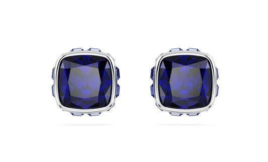 Swarovski 5660803 Orecchini lobo Birthstone Taglio squadrato Settembre Blu Rodio