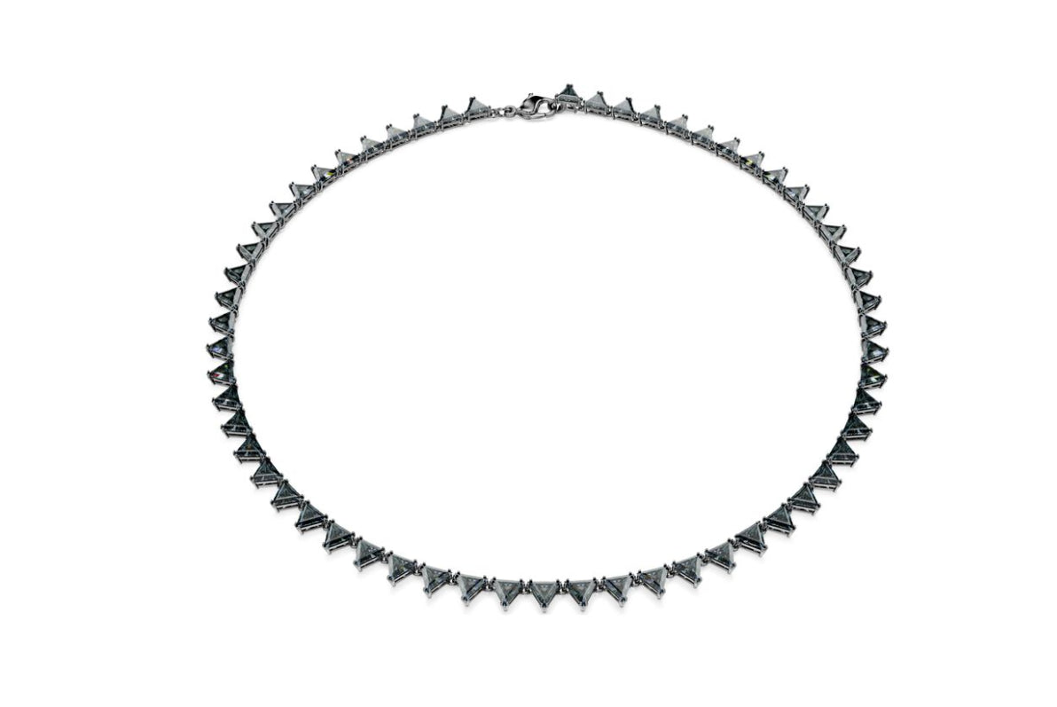 Swarovski 5672276 Collana Matrix Taglio a triangolo grigio placcato rutenio
