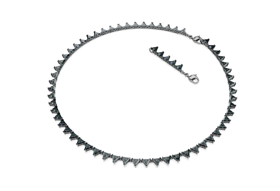 Swarovski 5672276 Collana Matrix Taglio a triangolo grigio placcato rutenio
