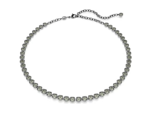 Swarovski 5682593 Collana Imber Tennis Taglio tondo Grigia Placcato Rutenio