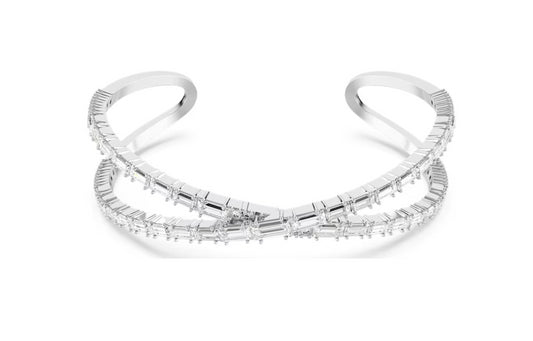 Swarovski 5677625 Bracciale rigido Hyperbola Infinito Bianco Rodio Taglia S